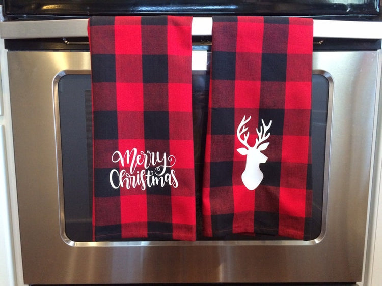 Buffalo Plaid Christmas Towels