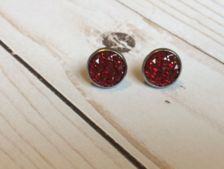 Red Prism Earrings