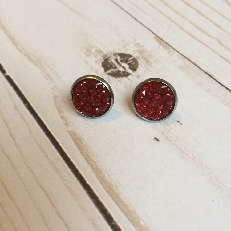 Red Prism Earrings