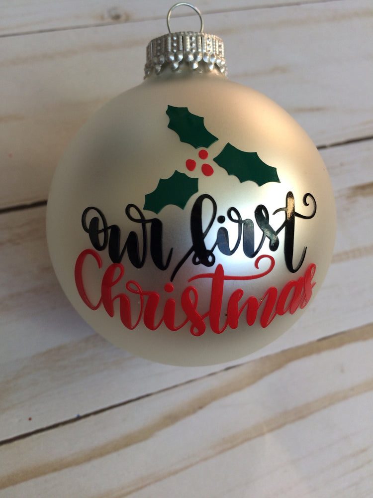 Our First Christmas Glass Ornament