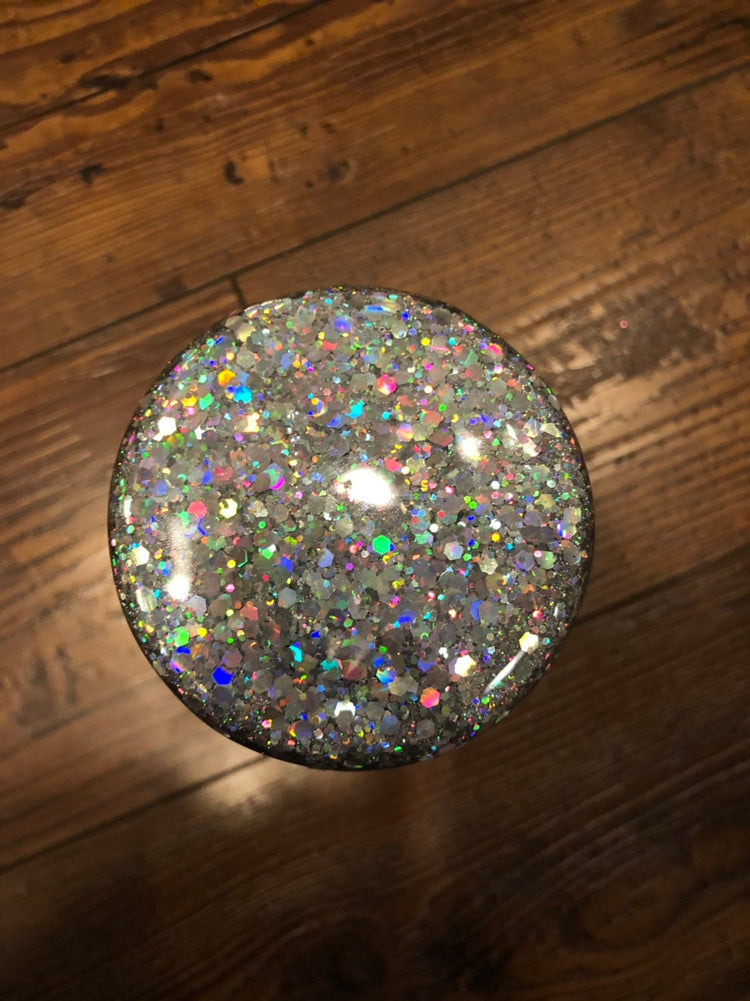 Chunky Holographic Silver Glitter Tumbler