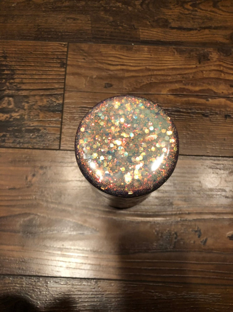 Rainbow Gold Opal Chunky Glitter Tumbler