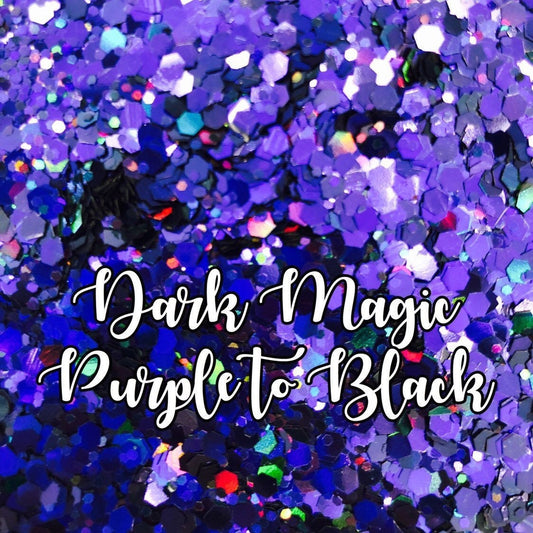 Dark Magic Chunky Mix Glitter | Color Shifting Purple and Black