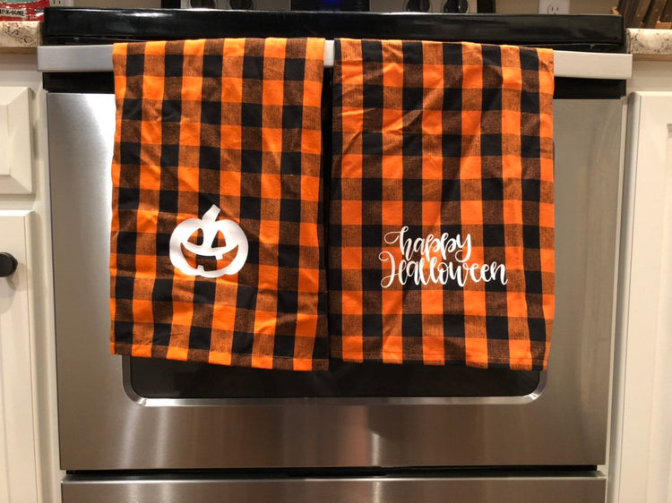 Buffalo Plaid Halloween Towels