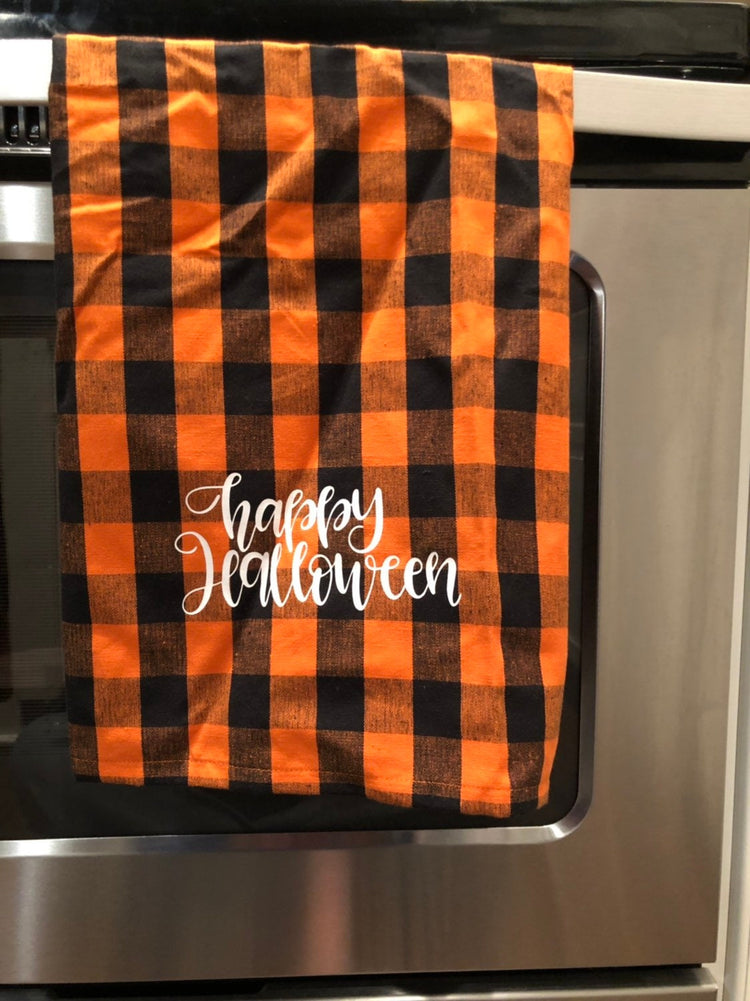 Buffalo Plaid Halloween Towels