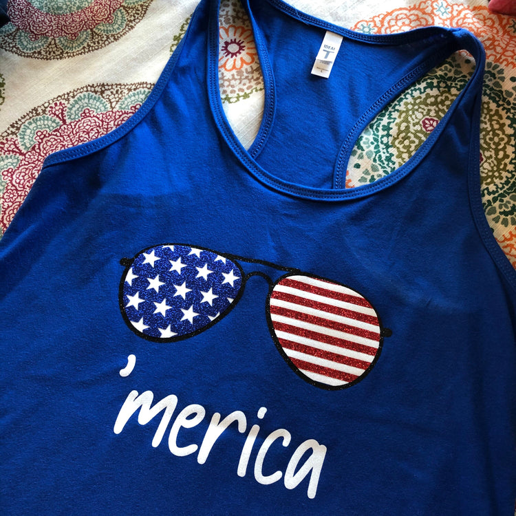 Merica Sunglasses Tank Top