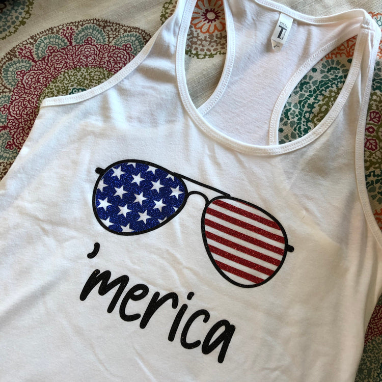 Merica Sunglasses Tank Top