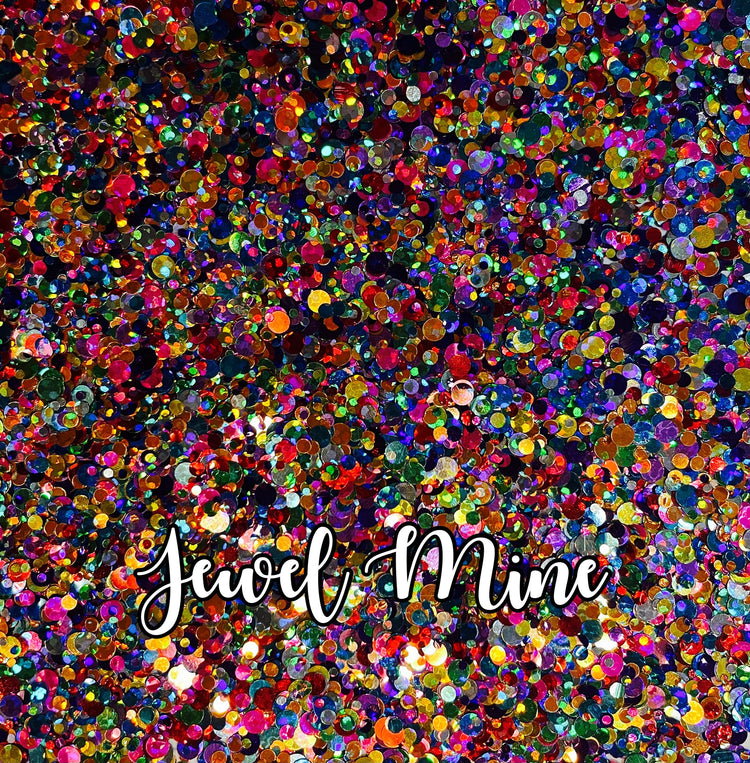 Jewel Mine Chunky Holographic Dot Mix Glitter