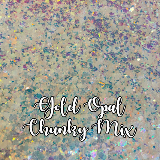 Gold Opal Chunky Mix Glitter