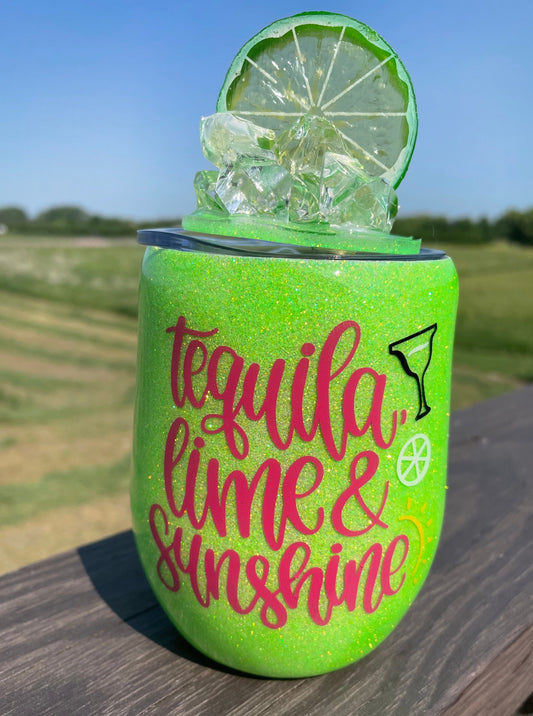 Margarita Ice and Lime Tumbler With Magnetic Topper