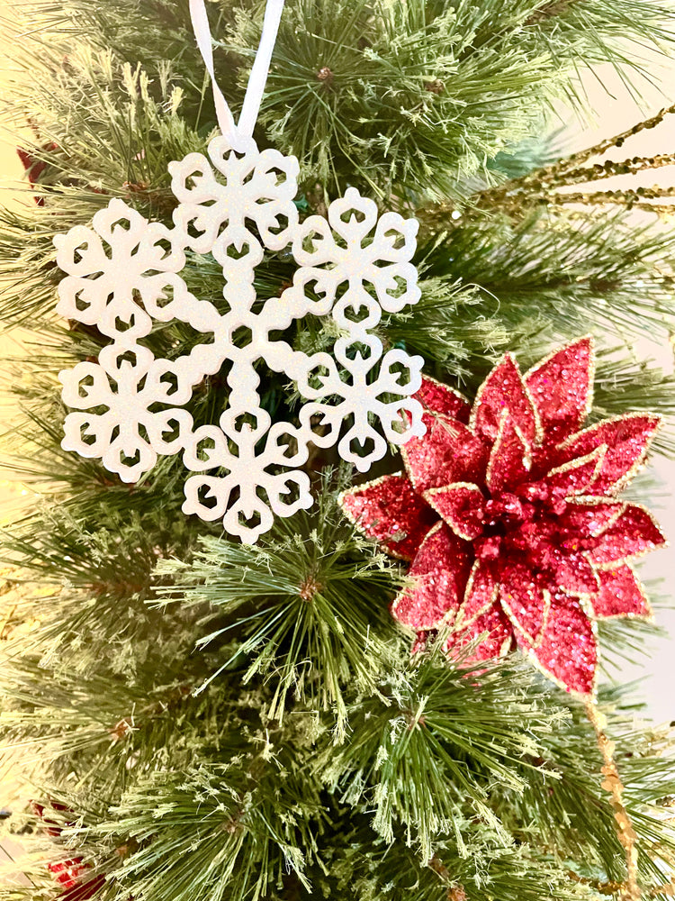 Glitter Resin Snowflake Ornaments