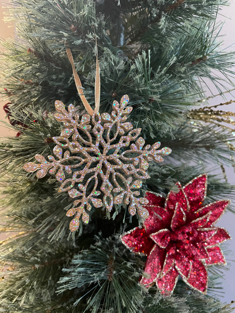 Glitter Resin Snowflake Ornaments