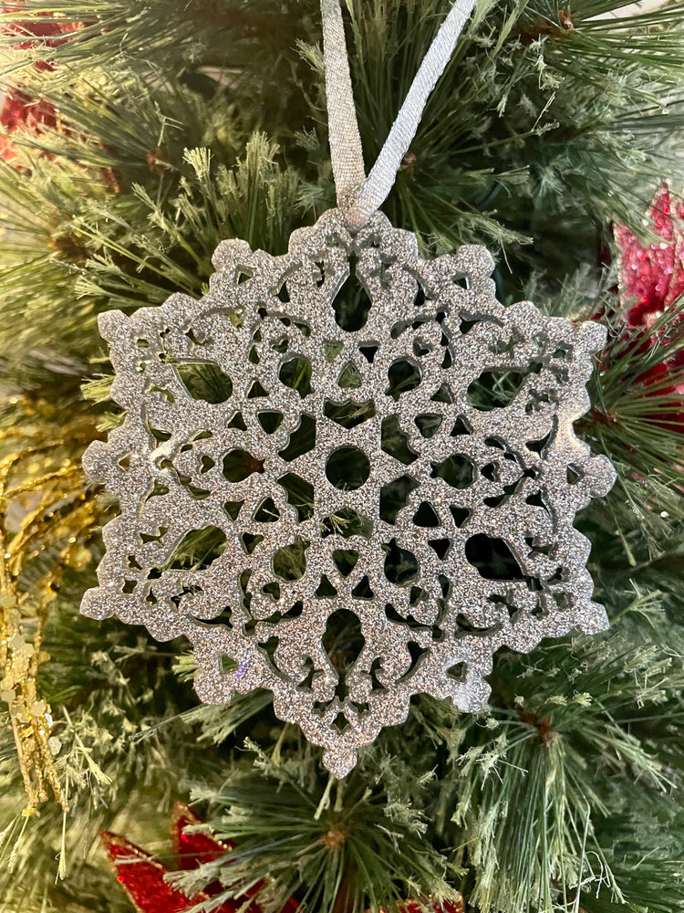 Glitter Resin Snowflake Ornaments