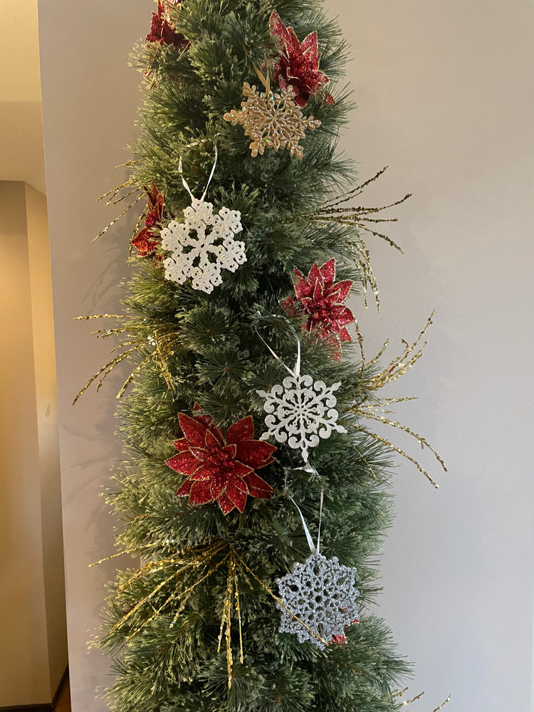 Glitter Resin Snowflake Ornaments